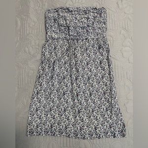 Strapless J Crew cotton dress with boning